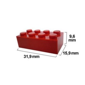 Q-Bricks 4&nbsp;x 2-Stud Les Blocs de Construction Courroie Lot Lot de 1000, Transparent 