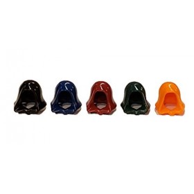 LEGO Minifigure Hood Custom Assortment of 5 Rare Colors - Black, Navy Blue, Burgundy Red,Forest Green & Orange - Headgear Acc