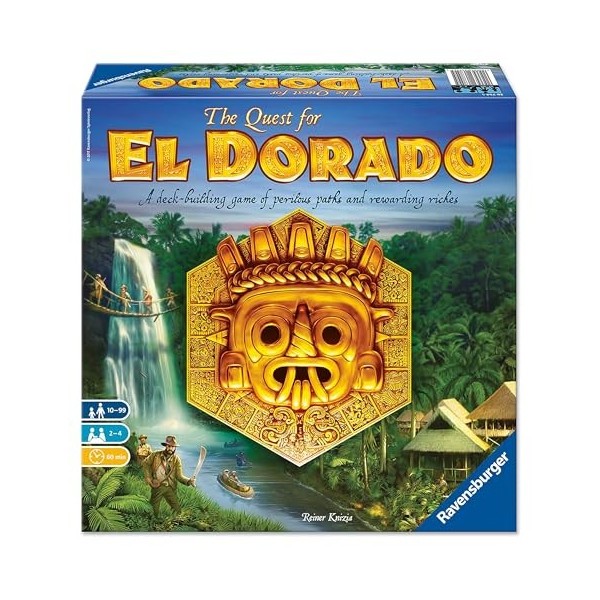 Ravensburger- El Dorado - Jeu de stratégie famille - Jeu de plateau deckbuilding - 2 à 4 joueur dès 10 ans - version anglaise