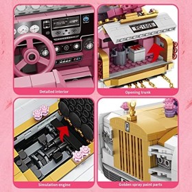 Cxcdxd Blocs de Voiture de Mariage Technic, Collection Exclusive, Blocs de kit de Construction de modèle de Voiture de Petite