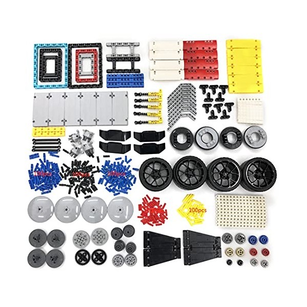 LOTFUN Technique - Pièces de rechange - Kit de connecteurs - Compatible avec Lego Technic - 642 pièces.