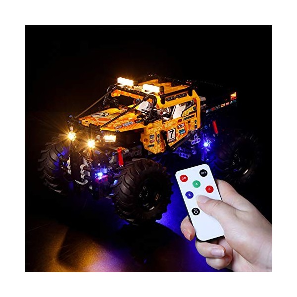 ZJJ Kit déclairage à LED avec télécommande Compatible avec Le modèle de Bloc de Construction Lego 42099, adapté aux véhicule