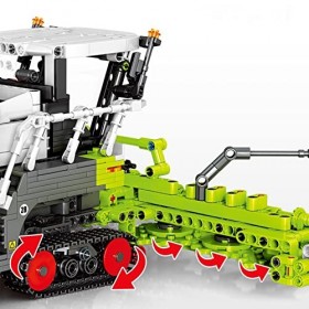 WangSiwe Kit de Construction de Moissonneuse-Batteuse, 2023 Blocs de Serrage Moc Tracteur Voiture Agricole Multifonction Asse