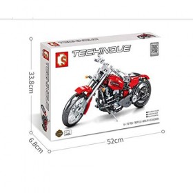 WangSiwe Locomotive Et Moto Blocs de Construction Petite Série Modèle Assemblage Petites Particules 5 Enfants 7 ans 6 Garçons