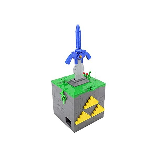 Ensemble De Blocs De Construction 1405Pièces MOC-28686 Zelda Sword Master Sword Puzzle Box Nano Micro Blocs De Construction M