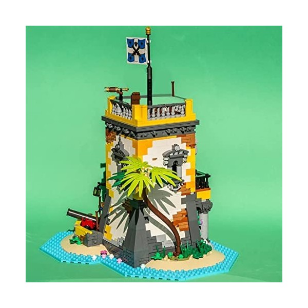 Blocs de Construction de Maison Modulaire Thème Pirate Saber Island 1440 Blocs de Serrage Construction Jouet Modèle Kit de Co