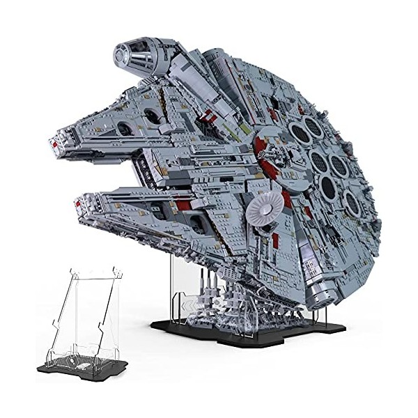 Présentoir en acrylique pour Lego Millenium Falcon 75192 Star Wars - Ensemble de blocs de construction transparents - Support