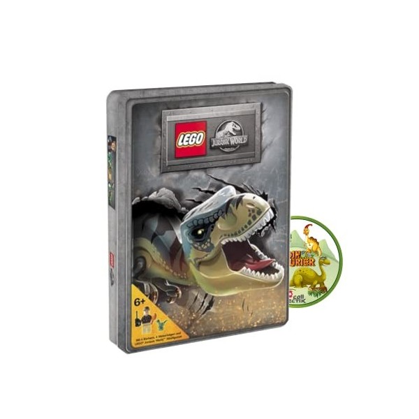 Buchspielbox Lego Jurassic World – Ma boîte à énigmes dinostarke + autocollant dinosaure, à partir de 6 ans