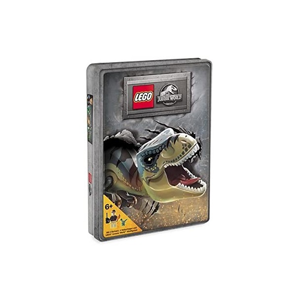 Buchspielbox Lego Jurassic World – Ma boîte à énigmes dinostarke +  autocollant dinosaure, à partir de 6 ans