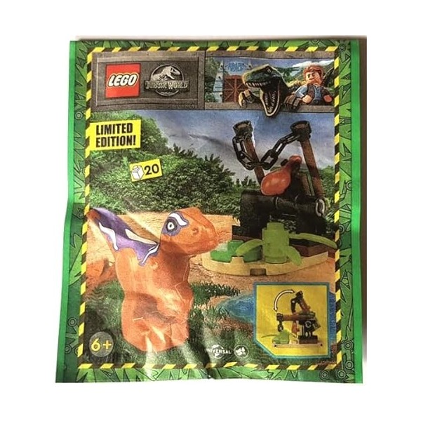 LEGO Jurassic World: piège à dinosaures avec bébé raptor et appât