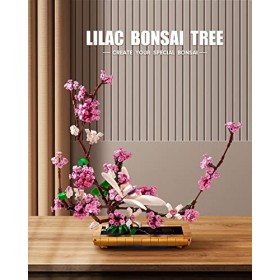 dOvOb Decor Lot de 974 blocs de construction pour bonsaï Lilas