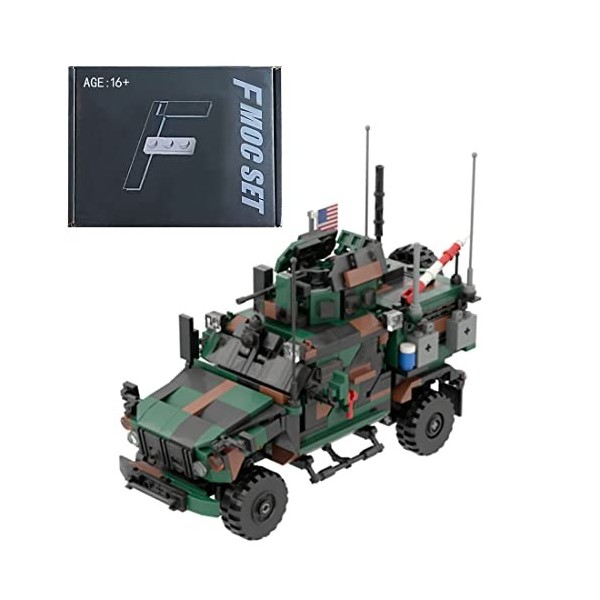 Novaray Briques de construction de camion militaire - 803 pièces MATV-A2 - Véhicules protégés contre les mines - Modèle de ca
