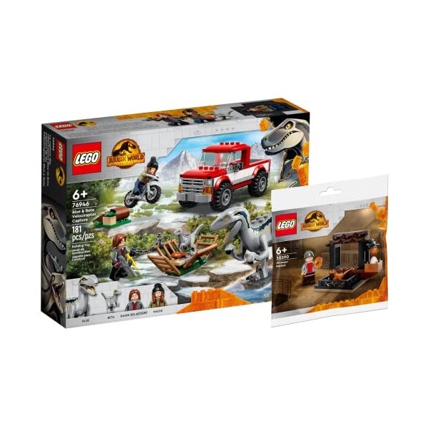 Lego Jurassic World Set – Blue & Beta dans le piège Velociraptor 76946 + Polybag 30390