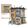 Ensemble De Blocs De Construction Immeuble Commercial De Coin,2763 Pièces Grande Scène De Rue De Hong Kong Assembler Modèle J