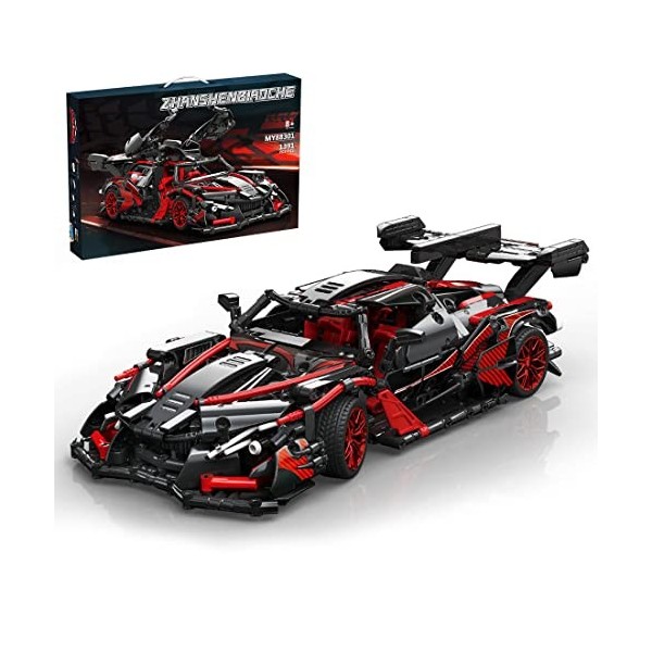 YANYUESHOP 1/14 Technic Car Building Blocks, 1391pcs MOC Race Car Building Set Collectable Car Compatible avec Lego Technic