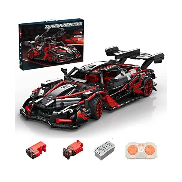 YANYUESHOP 1/14 Technic Car Building Blocks, 1391pcs MOC Race Car Building Set Collectable Car Compatible avec Lego Technic