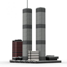 ENDOT Célèbres architecturales - Rapport 1:2000 World Trade Center 1973-2001 - Micro modèle - Compatible avec Lego City 982