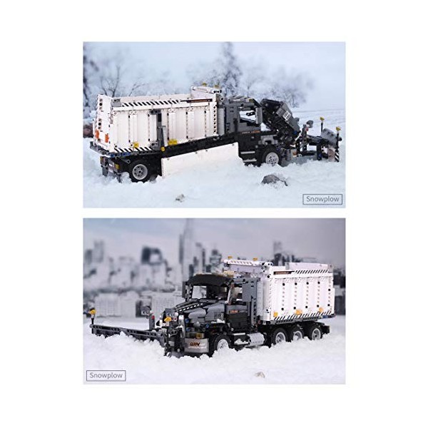 Likecom Technic Poussoir à Neige Camion Blocs de Construction, 13166 Camion Modèle, 1694 Pièces Véhicule dingénierie Jeu de 