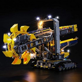 BONOCO Ensemble déclairage pour Technic Backet Wheel Excavator Building Blocs Model - LED Light Kit Compatible avec Lego 42