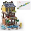 YOU339 Tiki Surf Bar Briques Modèle compatible avec Lego, MOC DIY Construction Architecture Collection Jouet de construction 