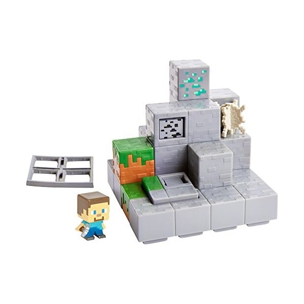 Minecraft – Mining Mountain – 1 Mini Figurine + Mini Décor