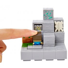 Minecraft – Mining Mountain – 1 Mini Figurine + Mini Décor
