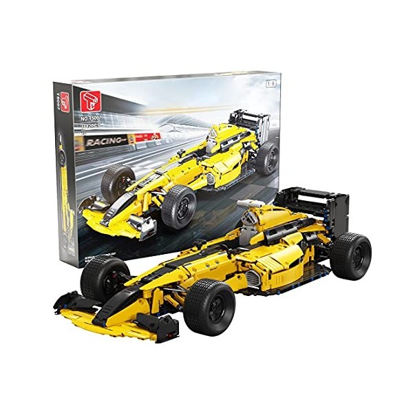 Likecom Technic F1 Voiture de Course Jeu de Construction, 1682 Pièces Voiture de Sport Modèle Blocs de Construction, 1:8 Vers