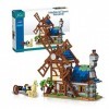 AMOC Moulin à vent médiévale modulaire 1824 pièces + scène de rue - Kit de construction avancé - Compatible avec Lego 21325