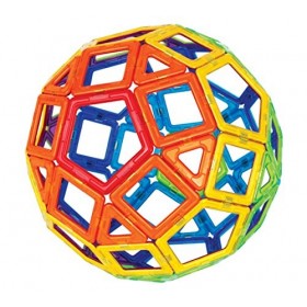 Magformers 62-Piece Magnetic Building Blocks Tiles Toy. Magnetic STEM Toy with Squares, Triangles, Pentagons with Sealed Magn