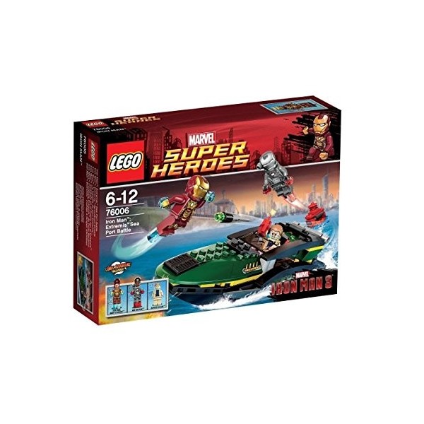 LEGO Super Heroes - Marvel - 76006 - Jeu de Construction - La Bataille du Port Extremis - Iron Man