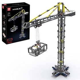 Mould King 17004 Grue à Tour, Jouets de Modèle de Grue à Tour de Contrôle APP/RC pour Garçons, Cadeau pour Enfants de 14 Ans 