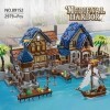 MISINI 89152 Medieval Harbor Cabin Lighting Lot de 2296 blocs de construction MOC pour adultes et adolescents