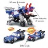 VTech - Switch & Go Dinos Crash, Dinosaure Sonore Kaops, le Tricératops, Jouet 2 en 1 Transformable en Voiture de Course, Bat