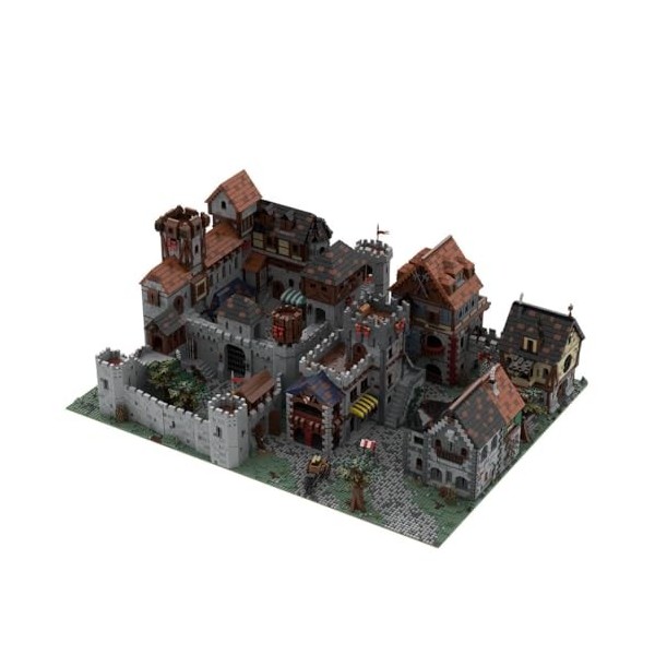 EnWind Modèle dîle de pirate médiévale, kit maison de pirate, blocs de construction modulaires, compatibles avec larchitect