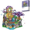 Jouets de Construction, Lost Shrine Girl Tree House Building Blocks, 1569 pièces Mini Cherry Blossom Street View Building Kit