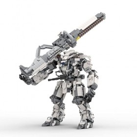 Mecha Robot Building Model Kit, MOC Combat Humanoid Armed Mechanical Armor Building Bricks Set, Action Figures Model Compati