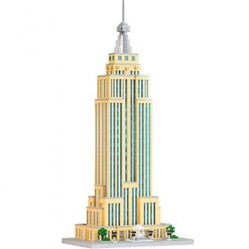 YANYUESHOP Architecture Empire State Micro Building Blocks Kit, World Famous Architectural Set Jouets Cadeaux pour Enfants Ad