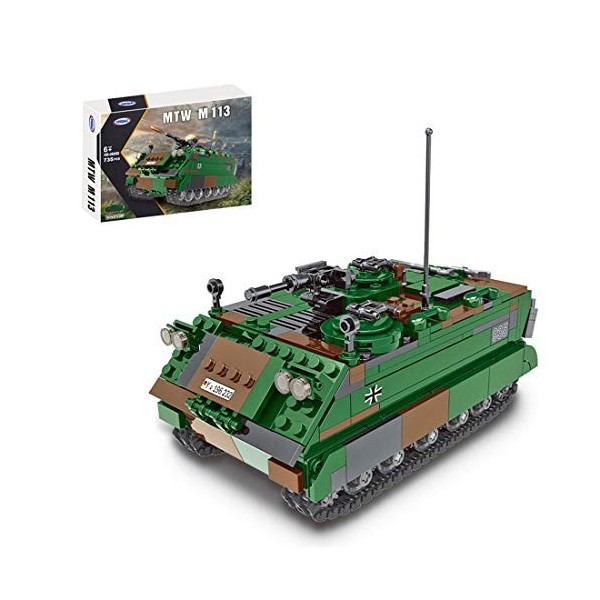 YYGE Kit de construction militaire - 1912 pièces - Réservoir de support - Modèle compatible avec Lego