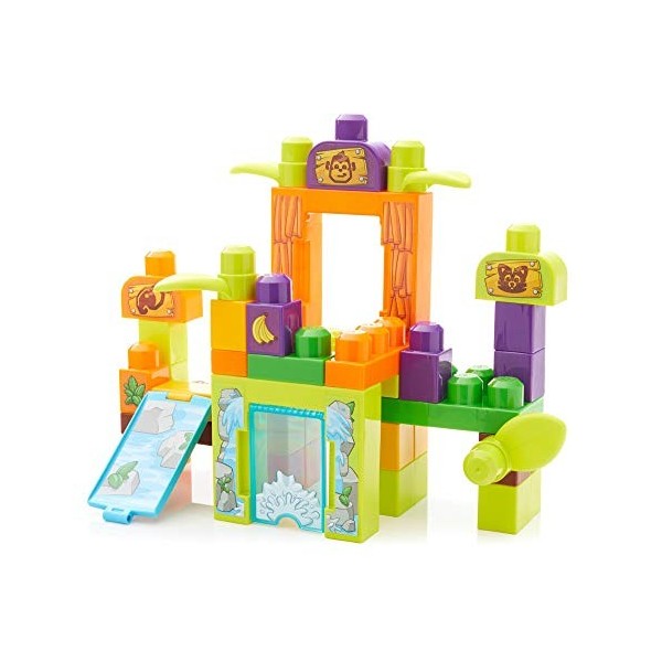 Mega Bloks Les Animaux du Zoo, jeu de blocs de construction, 45 pièces, jouet pour bébé et enfant de 1 à 5 ans, FFG42