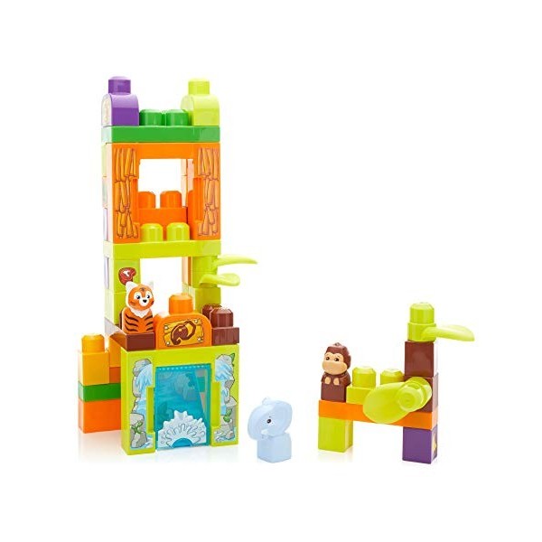 Mega Bloks Les Animaux du Zoo, jeu de blocs de construction, 45 pièces, jouet pour bébé et enfant de 1 à 5 ans, FFG42