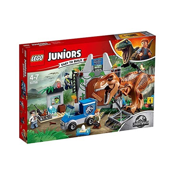 LEGO Juniors Jurassic World - lEvasion du Tyrannosaure - 10758 - Jeu de Construction, Multicolore