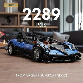 URGEAR Technic Voiture de Course Modèle Briques de Construction Set Échelle 1:10 pour Adultes 2289PCS, Automobile Maquette Co