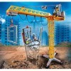 Playmobil 70441 Grue Radio-commandée avec Mur de Construction- City Action - La Construction- La Vie de Chantier Grue