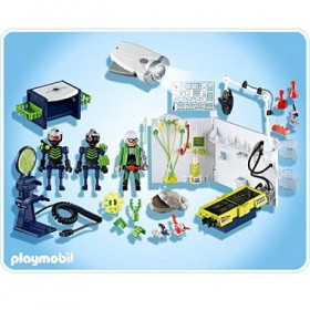 Playmobil - 4880 - Jeu de construction - Laboratoire du Robo-Gang et lampe multifonctions