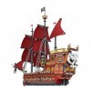 RB66010 Piratenschiff Technik Bausteine, Schiff Modular Buildings Piraten Segelschiff Spielzeug Modelle Bausatz für Erwachsen