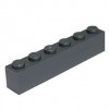 LEGO Pièces et Pièces: Noir 1x6 Brique x100
