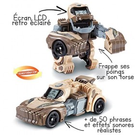 VTech - Switch & Go Dinos, Dinosaure Sonore Kryl, le Super Gorille, Jouet 2 en 1 Transformable en Voiture, Cadeau Enfant Dès 