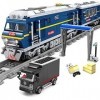 Yvon Technic Train - Le Locomotive DF 11Z Jeux de Construction avec Moteur, Rails et Éclairage LED, 1192 Pièces Briques Compa