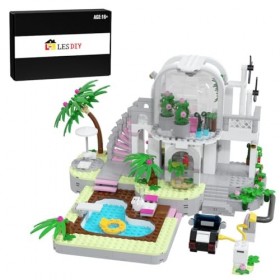 Aetheria Blocs de construction architecture de scène de rue, Poolside Garden Cottage modèle Kit de construction Kit de constr