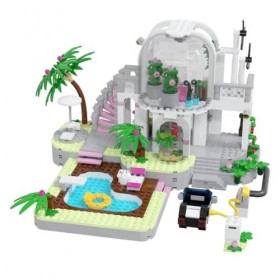 Aetheria Blocs de construction architecture de scène de rue, Poolside Garden Cottage modèle Kit de construction Kit de constr